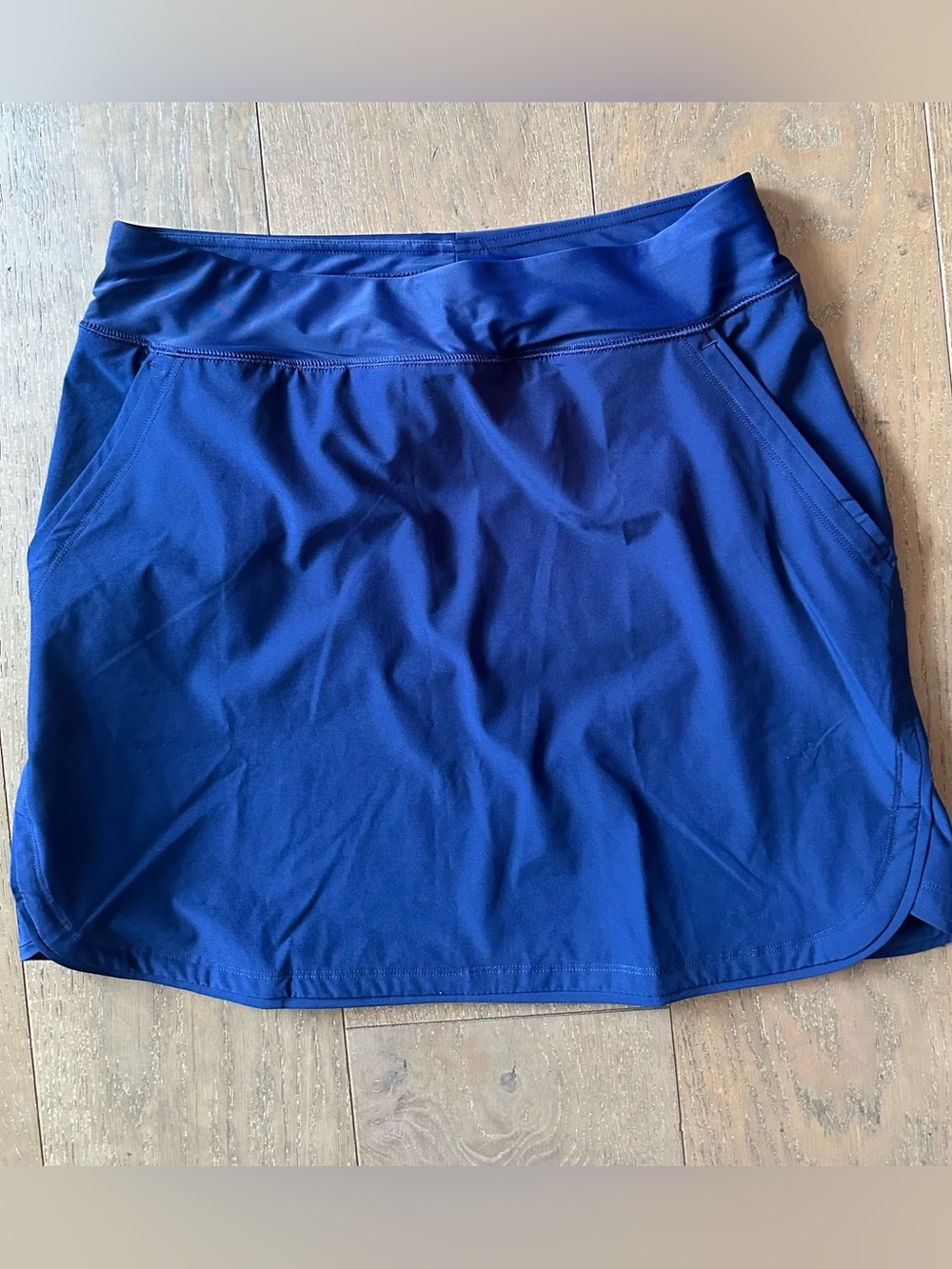 Lands’ End Blue Active Skort Size 6 Built In Shorts Pockets Golf Tennis
